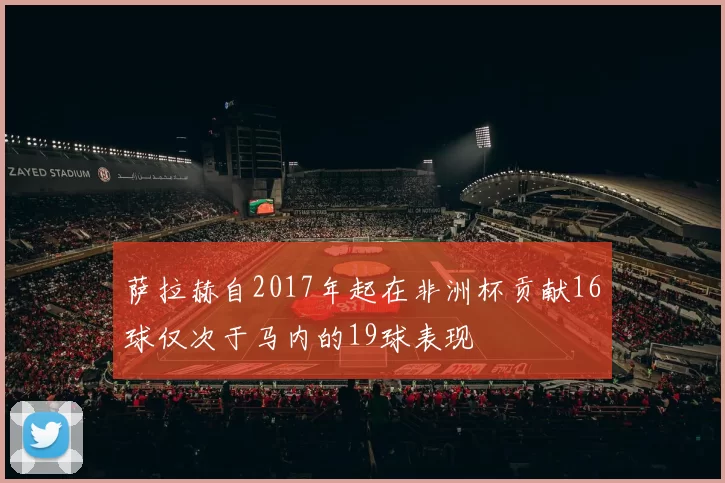 萨拉赫自2017年起在非洲杯贡献16球仅次于马内的19球表现